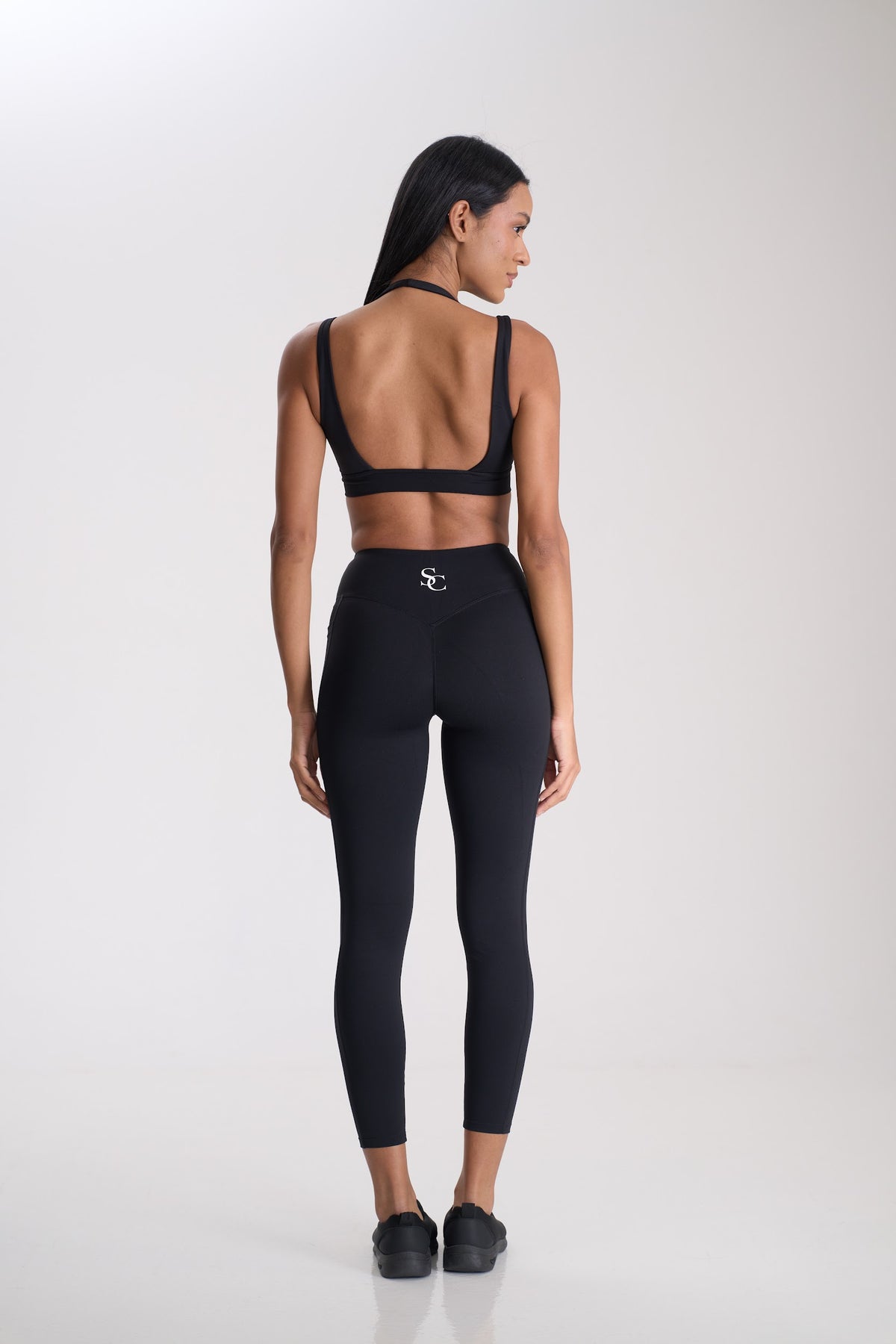 Core Sculpt Bra + Leggings Set – Black