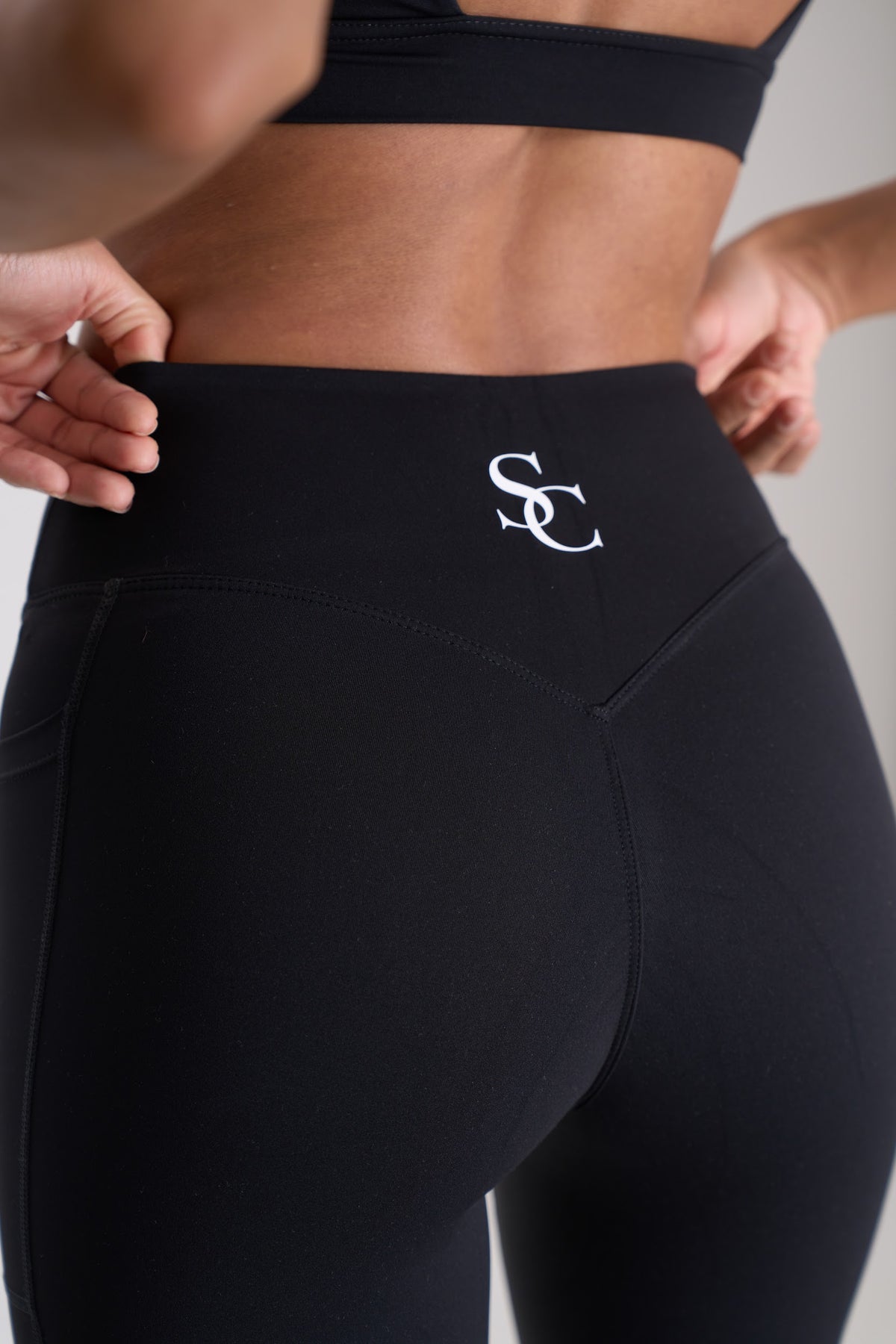 Core Sculpt Bra + Leggings Set – Black