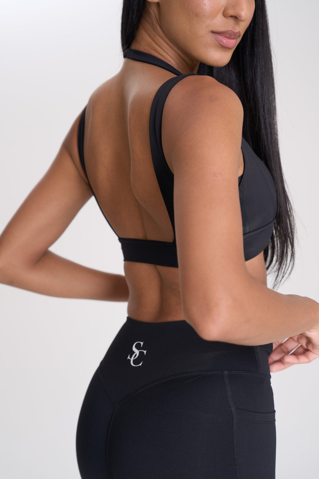Core Sculpt Bra + Leggings Set – Black