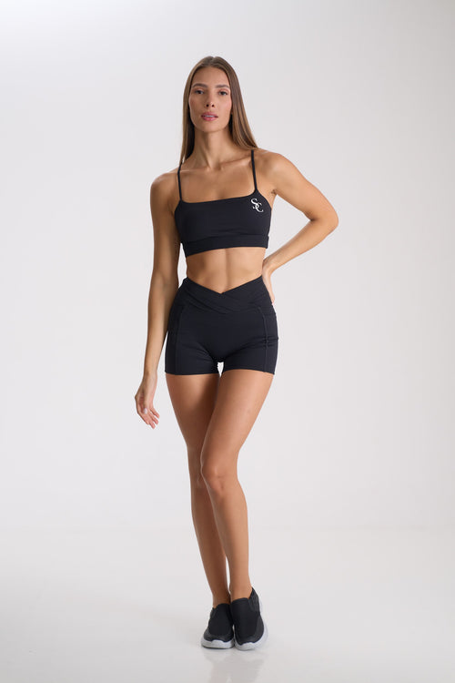 Core Sculpt Bra + Shorts Set – Black